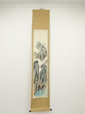 木原信筆　耶馬渓　肉筆紙本掛軸（箱付）